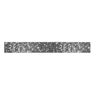Glitter Silver Faux Sequin Grosgrain Lint