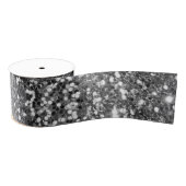 Glitter Silver Faux Sequin Grosgrain Lint (Spoel)