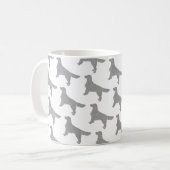 Glitter Silver Golden Retriever Pattern Koffiemok (Voorkant links)