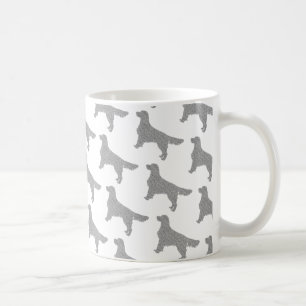Glitter Silver Golden Retriever Pattern Koffiemok