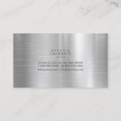 Glitter Silver ID802, geborsteld metalen band Visitekaartje (Achterkant)