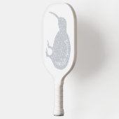 GLITTER SILVER KIWI BIRD NAAM NIEUW ZEELAND PICKLEBALL PADDLE (Links)