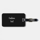 Glitter Silver NZ Kiwi, zwart-wit, aangepast Bagagelabel (Achterkant horizontaal)