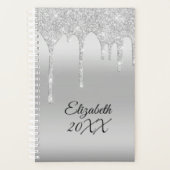 Glitter Silver op persoonlijke titel uitlijnen Planner (Voorkant)