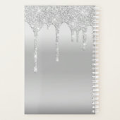 Glitter Silver op persoonlijke titel uitlijnen Planner (Achterkant)