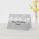 Glitter Silver - persoonlijke Birthday-kaart uitli Kaart (Gele Bloem)