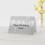 Glitter Silver - persoonlijke Birthday-kaart uitli Kaart (Gele Bloem)