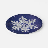 Glitter Silver Sneeuwvlok op Bord voor nachtelijk  (Gekanteld)