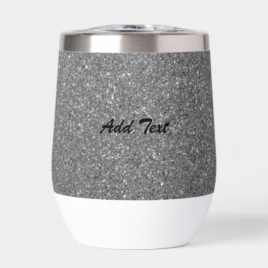 Glitter Silver Tekst toevoegen (Voorkant)