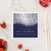 Glitter Silver WhiteBlue Navy White Servetten (Insitu)