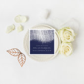 Glitter Silver WhiteBlue Navy White Servetten