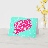 Glitter Slam Kaart (Gele Bloem)