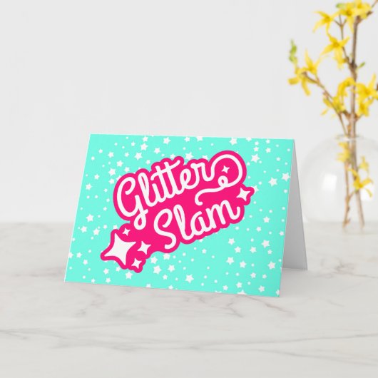 Glitter Slam Kaart (Gele Bloem)
