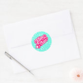 Glitter Slam Ronde Sticker (Envelop)