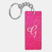 Glitter Sleutelhanger Roze (Voorkant Links)