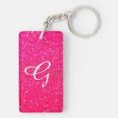 Glitter Sleutelhanger Roze (achterkant)