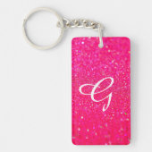 Glitter Sleutelhanger Roze (Voorkant)