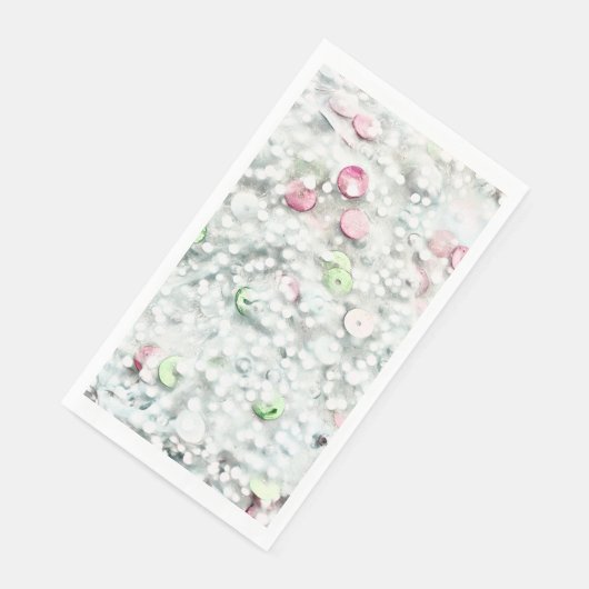 Glitter Slime Guest Towels White Servet (Hoek)