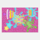 Glitter Slime Kleurrijke Verjaardag Wrapping Papie Inpakpapier Vel (Voorkant 2)