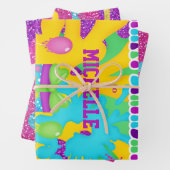 Glitter Slime Kleurrijke Verjaardag Wrapping Papie Inpakpapier Vel (In situ)