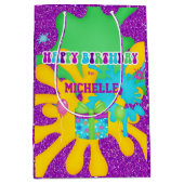 Glitter Slime Kleurrijke Verjaardag Wrapping Papie Medium Cadeauzakje (Voorkant)