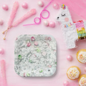 Glitter Slime Paper Plates White Papieren Bordje (Feest)