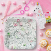 Glitter Slime Paper Plates White Papieren Bordje (Feest)