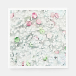 Glitter Slime Papieren Servetten Wit