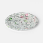 Glitter Slime Party Plates White Papieren Bordje (Gekanteld)