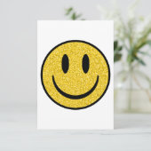 Glitter Smile Face Bedankkaart (Staand voorkant)