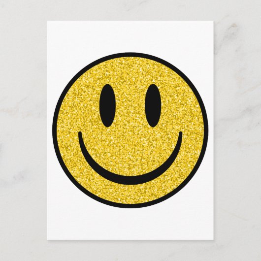 Glitter Smile Face Briefkaart (Voorkant)