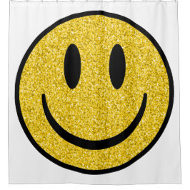 Glitter Smile Face Douchegordijn
