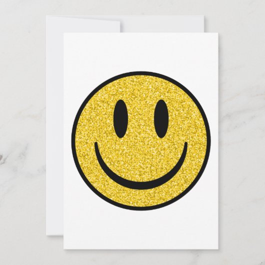 Glitter Smile Face Feestdagenkaart (Voorkant)