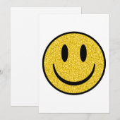 Glitter Smile Face Feestdagenkaart (Voorkant / Achterkant)
