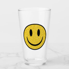 Glitter Smile Face Glas