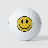 Glitter Smile Face Golfballen (Voorkant)