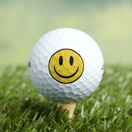 Glitter Smile Face Golfballen (Insitu Shirt)