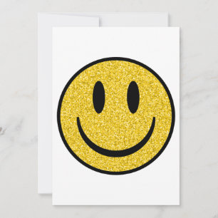 Glitter Smile Face Kaart