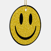 Glitter Smile Face Keramisch Ornament (Rechts)