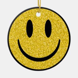 Glitter Smile Face Keramisch Ornament