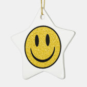 Glitter Smile Face Keramisch Ornament (Links)