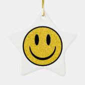 Glitter Smile Face Keramisch Ornament (Achterkant)