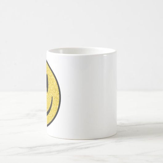 Glitter Smile Face Koffiemok (Center)