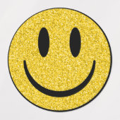Glitter Smile Face Labels (Design 2)