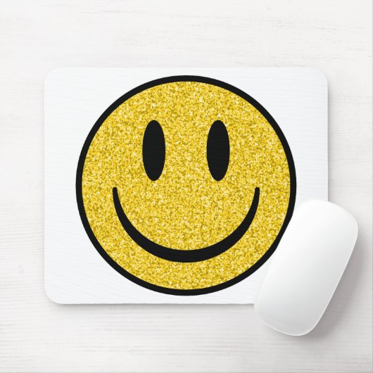 Glitter Smile Face Muismat (Met muis)