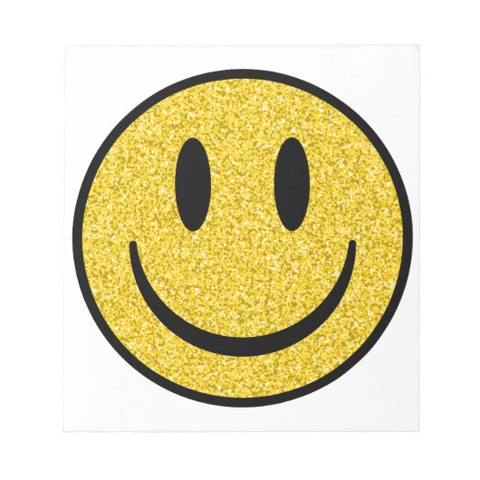 Glitter Smile Face Notitieblok (Voorkant)