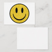 Glitter Smile Face Notitiekaartje (Voorkant / Achterkant)