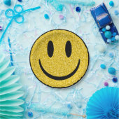 Glitter Smile Face Papieren Bordje (Feest)