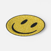 Glitter Smile Face Papieren Bordje (Gekanteld)