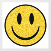 Glitter Smile Face Raamsticker (Vel)